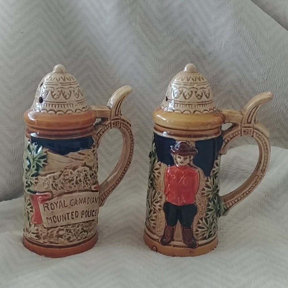 Vintage Royal Canadian Mounted Police shakers